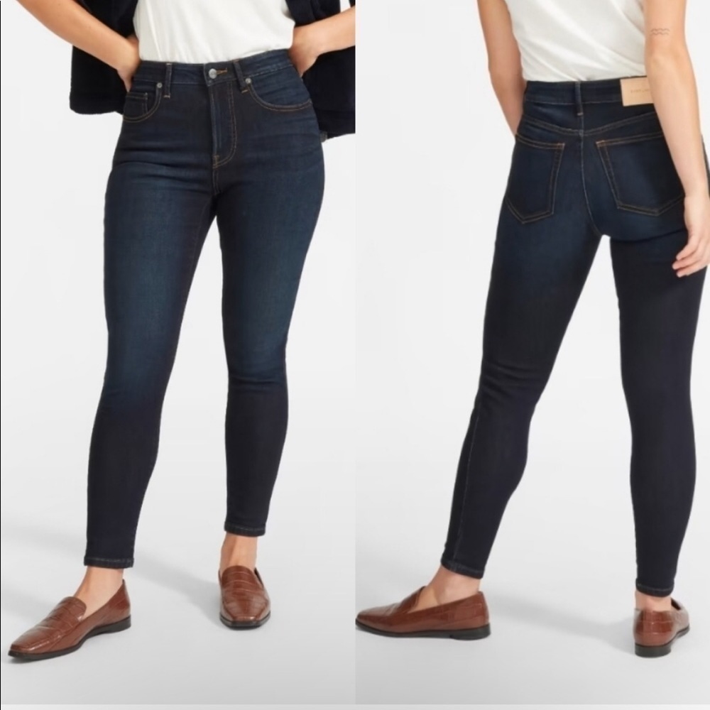 Everlane The High rise skinny jean Dark blue wash